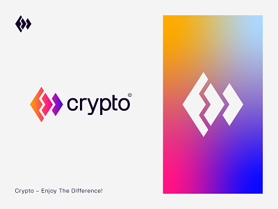 Modern crypto logo design