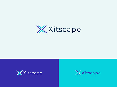X letter xitscape logo design