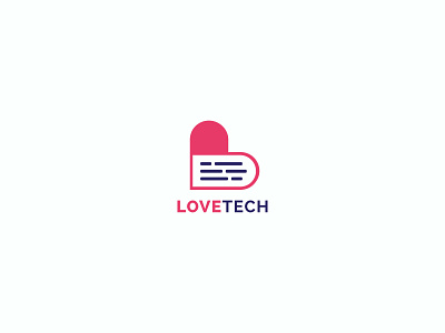 Love Tech Logo Design brand logo logodesign love logo modern logo symbol tech logo