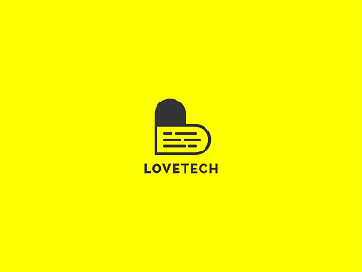 Love Tech Logo Design brand logo logodesign love logo minimalist logo design modern logo symbol tech logo