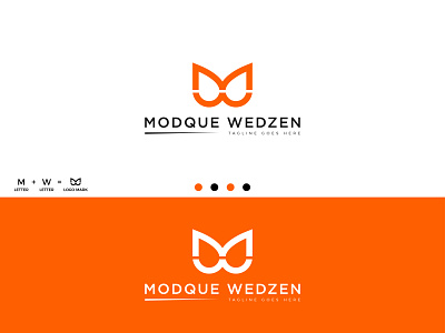 Letter WM Monogram Logo Design.