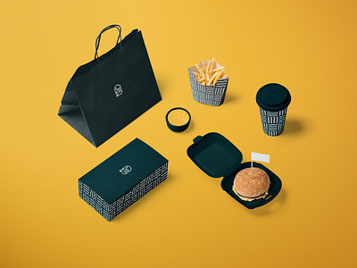 Bip's Burger Joint Branding & Packaging branding burger logo minimal typography