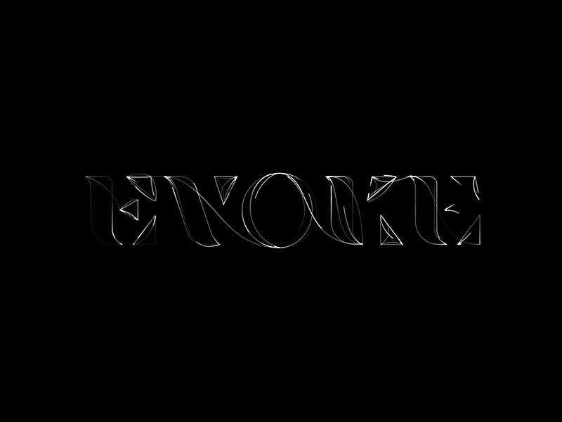 Evoke — Title animation animated logo film company film production lines logo puzzle stencil