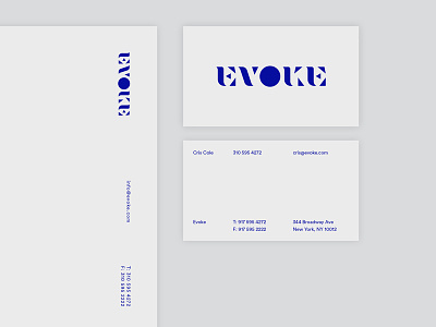 Evoke — Business card & letterhead business card circle collaterals film geometric letterhead logo sharp stencil