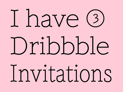 3 Dribbble Invites