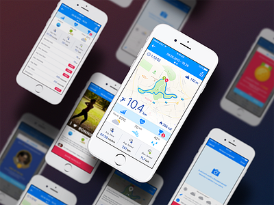 Running App Concept app fitness mobile running sport ui ux