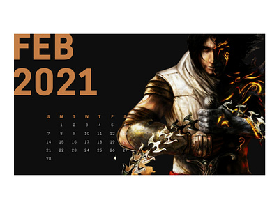 Prince of Persia calendar gaming illustration pcmr prince of persia