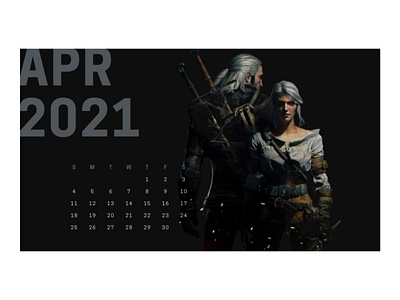 Witcher 3 calendar gaming illustration pcmr witcher 3