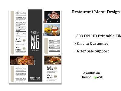 Restaurant Menu Design food flyer design food menu design menu design menu design template restaurant menu design