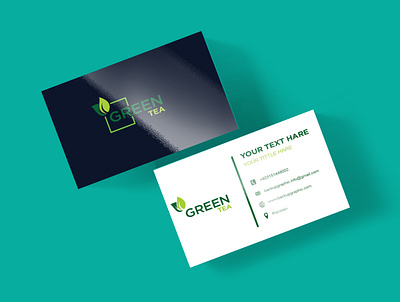 Green Tea Business Card PSD Free Download back backup backupgraphic branding businesscard businesscarddesign businesscards chand design up