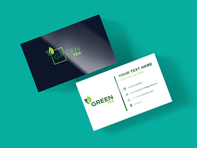 Green Tea Business Card PSD Free Download