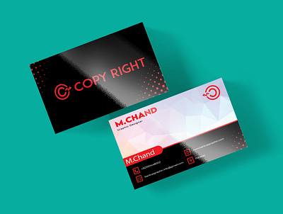 Copy Right Business Card Design Free PSD File Download back backup backupgraphic branding businesscard businesscarddesign chand design graphic up