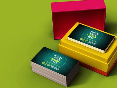 Stacked Business Card Mockup Free Download