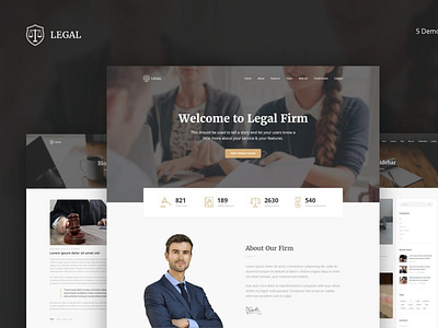 Legal - Law Firm One Page HTML Template USA Free Download