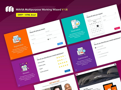 Mavia - Multipurpose Form Wizard back backup backupgraphic branding chand design email form questionare register registration reservation reviews signup survey wizard