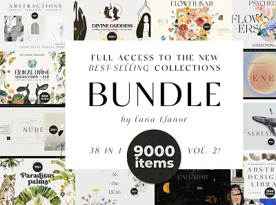 NEW BUNDLE 38 in 1 - 9000 graphics 3d shapes abstract abstract bundle abstract shapes autumn watercolor floral bundle gradient gradient background gradient shapes spiritual spring watercolor store bundle summer watercolor vector shapes watercolor watercolor bundle watercolor flowers whole shop whole shop bundle winter watercolor