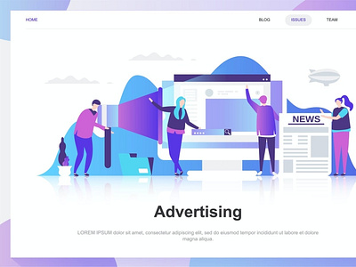 Advertising and Promo Flat Concept