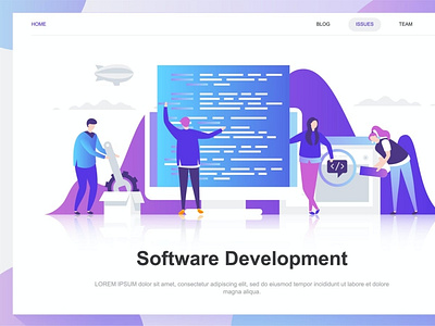 Software Development Flat Concept