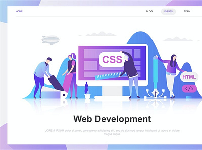 Web Development Flat Concept back backup backupgraphic branding chand character concept dashboard design development flat illustration landing page people template vector web website wireframe