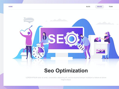 Seo Analysis Flat Concept