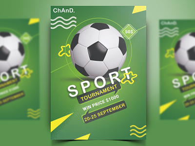 Sport Event Flyer Template Design Download