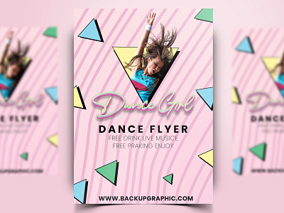 Dance Girls Flyer Template Design Download