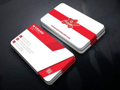 Red Business Card Free Template PSD