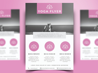 Yoga Flyer Template Design PSD