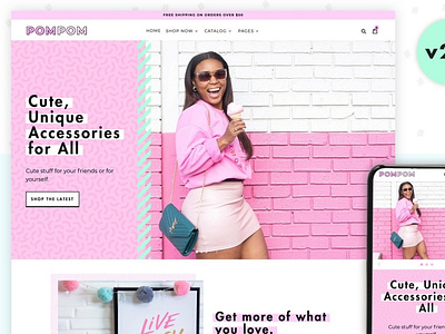 PomPom Pink Shopify Theme