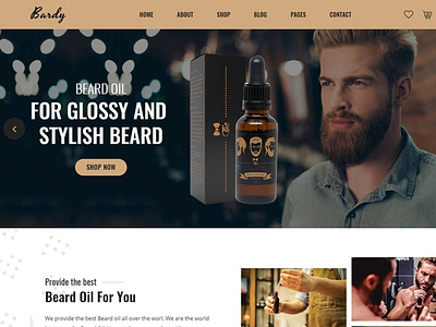 Beard Oil Shopify Theme - Bardy backupgraphic barber beard beard cut beard oil beard style beauty chand ecommerce hair hairdressing oil psdtemplate shop shopify spa store templatepsd trimmer webpsd