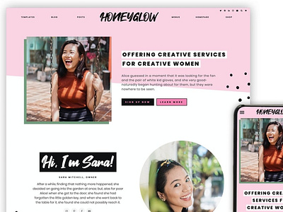 Honeyglow WordPress Theme Blog