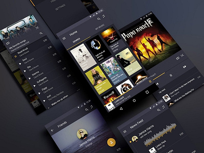 Android music App Material design UI