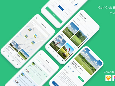 Golf Club Booking App UI Kit