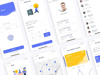 MooBank - Banking Application UI Kit by Back Up Graphic on Dribbble