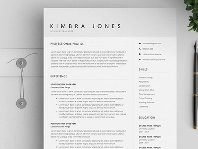 Resume Template / 4 Pages CV a4 cv cv doc cv template elegant elegant resume female female resume feminine infographic modern modern resume professional resume resume design resume feminine resume infographic resume minimal resume pages resume professional