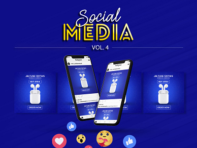 Instagram Earphone Post Design banner blog business discount downloadpsd feed freepsd instagram media online pack post promotion psd psddownload psdfree ramadhan shopping social template