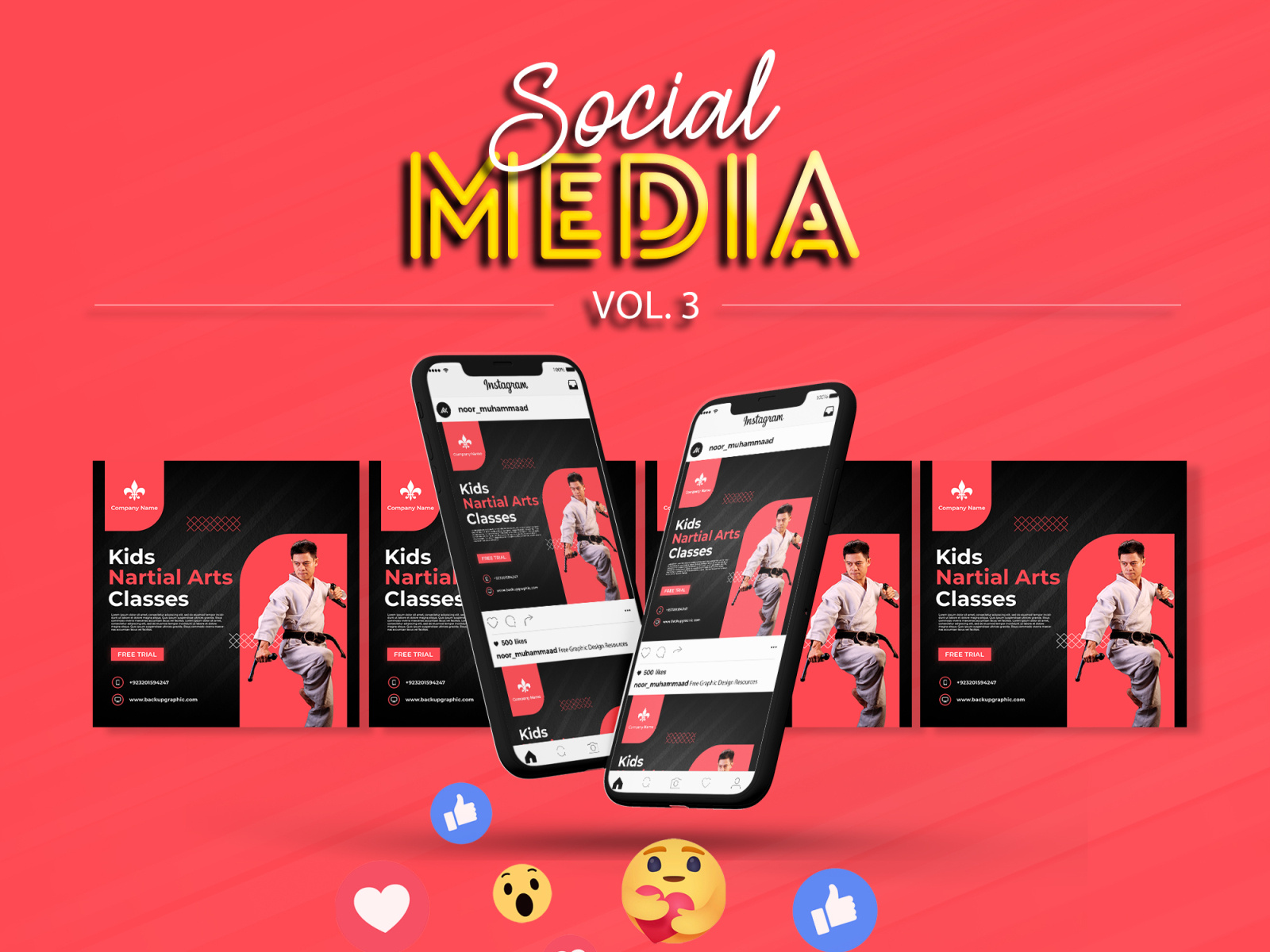 Martial Arts Instagram Post Design by Back Up Graphic on Dribbble
