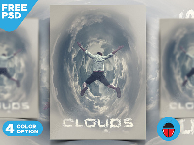 Circular Clouds Effect Poster Design