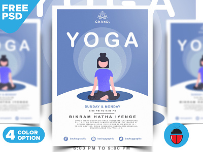 Yoga Flyer Design in Photoshop advertisement bakupgraphic chand cosmetic facial flyer freepsd heath makeup poster psd psdfree psdtemplate sauna spa templatepsd webpsd webpsdstore webpsdtemplate yoga