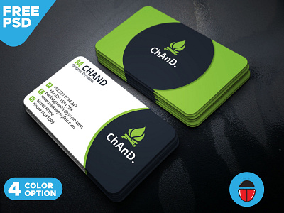 Premium Designer Green Business Card Design PSD