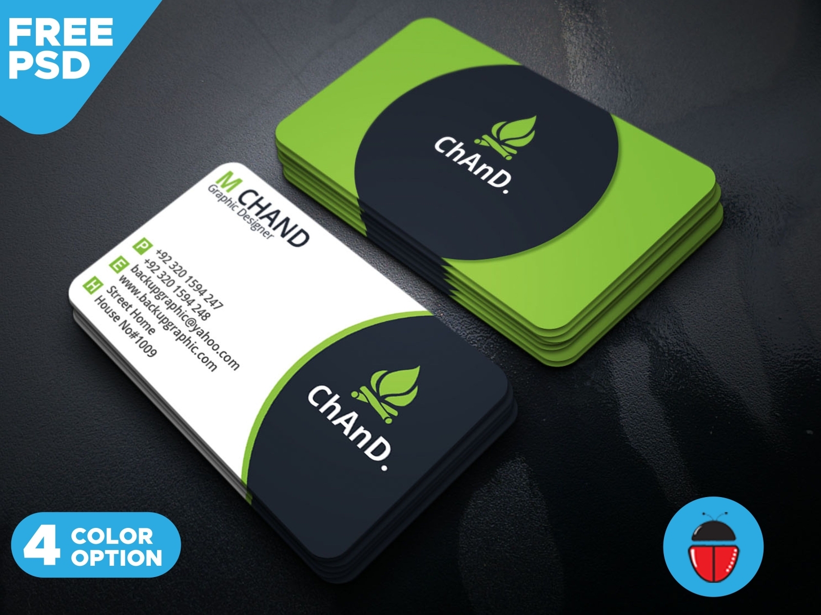 Premium Designer Green Business Card Design Psd By Back Up Graphic On Dribbble 0863