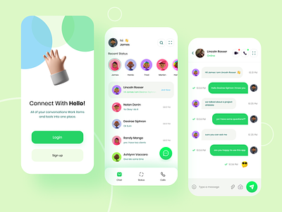 Whatsapp Concept Design 🔥 app chat concept figmadesign green message app uiux whatsapp whatsapp redesign