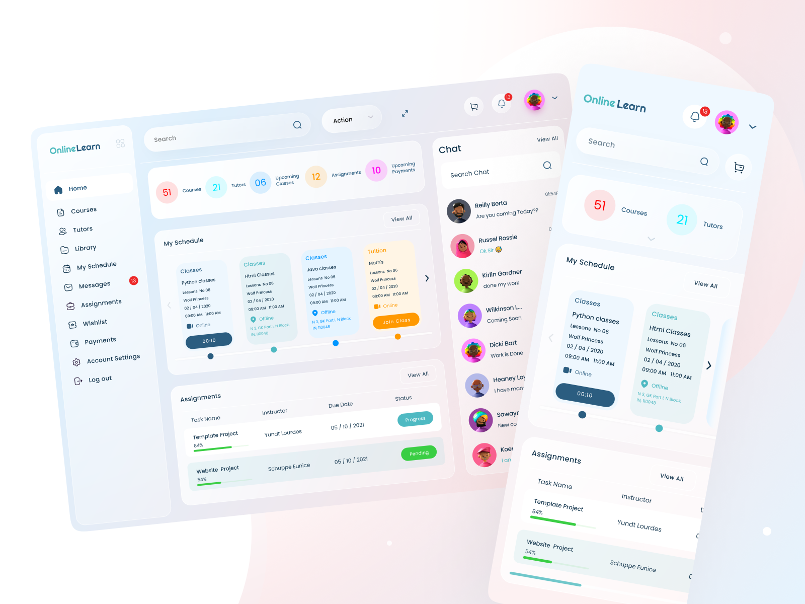 Online Learning Dashboard Design ️ by Arun Singh on Dribbble