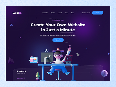 Website Maker Landing Page 🌐
