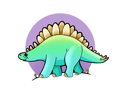 Meet Memphis branding illustration stegasaurus