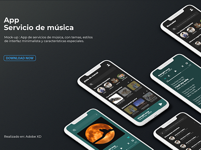 Mockup App Servicio de Música