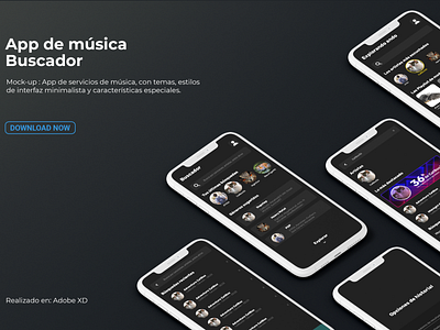 Mockup App de Música: Buscador