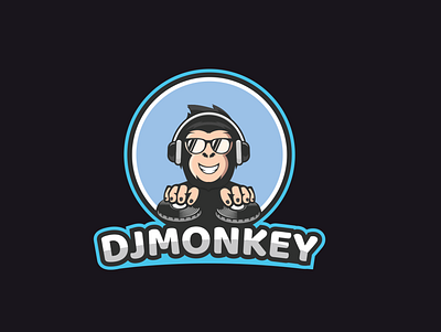 djmonkey animal art branding design designs disco dj glasses graphic design icon illustration inspiration logo mascot mascot design mascot logo monkey monkey dj style