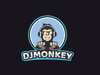 djmonkey animal art branding design designs disco dj glasses graphic design icon illustration inspiration logo mascot mascot design mascot logo monkey monkey dj style