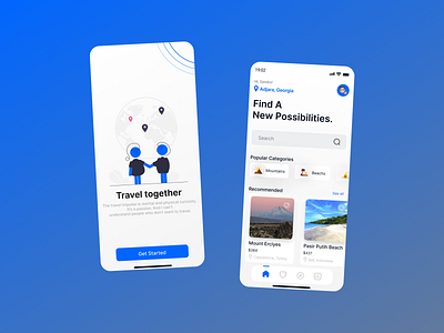 Travel App app design discover minimalism mobile mobile app mobile ui travel travelapp ui